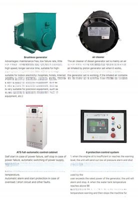 20 kW 25 kW 30 kW 50 kW 60 kW 100 kW 400 kW Dieselgenerator mit anpassbarer Spannung